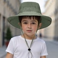 thumbnail image 2 of Gibobby Toddler Baby Boy Sun Hat Summer Solid Color Bucket Beach Hat for Girls 24 Months 2T-6T UPF50+ UV Sun Protection Cap(3-10 Years,AG), 2 of 6