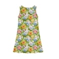 thumbnail image 4 of yuCgh Sleeveless Easter Dress for Girls, Summer Casual Tank Dress with Colorful Print, Lightweight & Breathable Kids Easter Dress,Light Green 130, 4 of 5