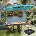 thumbnail image 2 of LIVOOSUN Solar Powered 8.2ft LED Patio Offset Umbrella With Base Navy, 2 of 5