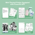 thumbnail image 3 of Printer Mini Thermal Printer Multifunction Portable Sticker Maker  Photo Inkless Printing Support BT Connection for Smartphone with 11 Paper Rolls 57mm Compatible with iOS, 3 of 6