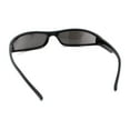 thumbnail image 7 of Retro Slit Thin Narrow Rectangle Curved Wrap Sport Plastic Sunglasses Black - Silver Mirror, 7 of 7