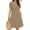 Brown, variant on Xqxayjr Summer Midi Dress with Pockets for Women Knee Length A-Line Loose Casual Church Graduation Dress Flowy Swing Short Sleeve V Neck Boho Tshirt Holiday Vacation Dress