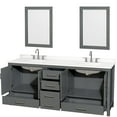 thumbnail image 5 of Wyndham Collection Wcs141480d-Qtz-Us3m24 Sheffield 80" Free Standing Double Basin Vanity, 5 of 7