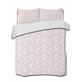 thumbnail image 2 of Pink Spring Floral Twin XL Size Down Alternative Comforter,Lightweight Comforter Quilt Bedding Set with Pillow Shams Elegant Watercolor Summer Botanical All Seasons Bed Comforter Duvet Insert 68"x98", 2 of 7