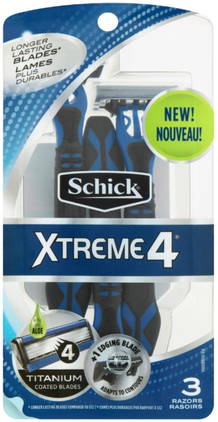 Schick Xtreme 4 Razors Disposable 3 Ea (Pack of 4)
