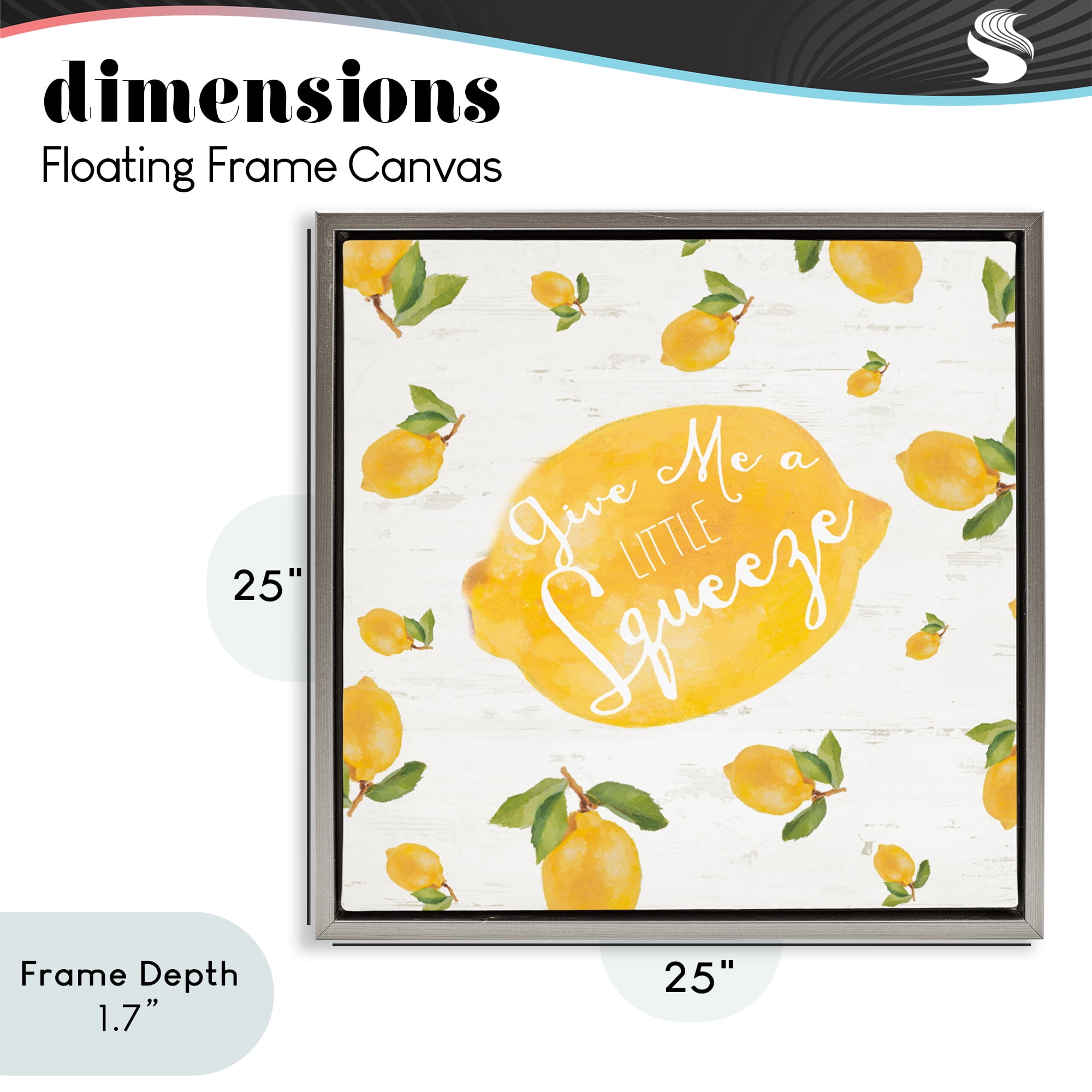 Stupell Industries Give Me A Squeeze Gray Framed Floater Canvas Wall Art, design by Lanie Loreth