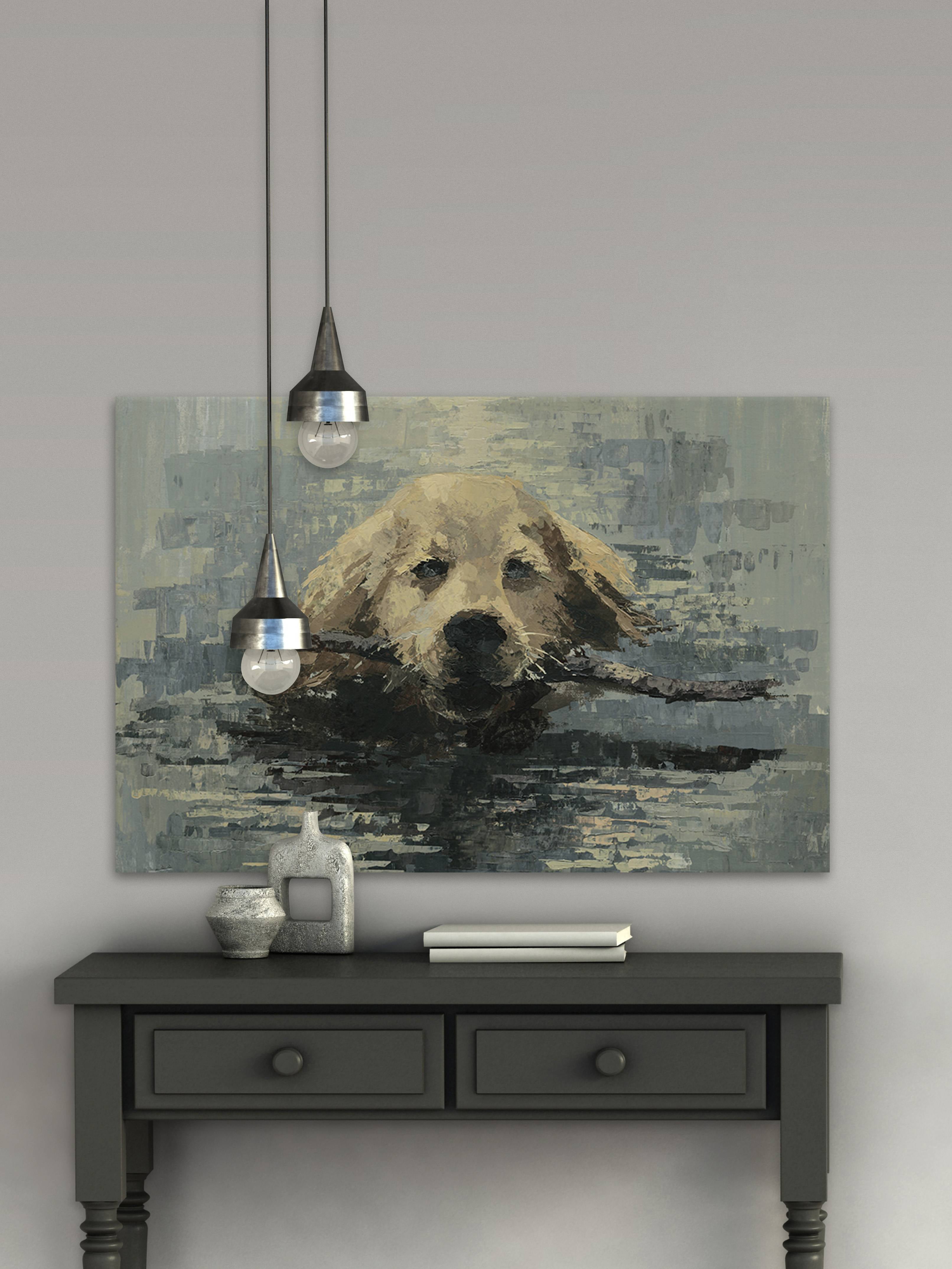 Marmont Hill Obedient Dog Canvas Wall Art