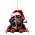 thumbnail image 2 of 2023 Dachshund Dog Car Interior Pendant Christmas Christmas Tree Decoration Hanging Ornament Decoration, 2 of 5