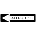 thumbnail image 1 of BATTING CIRCLE Black Left Arrow 24 x 6 inch Aluminum Composite Sign, 1 of 4