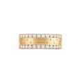thumbnail image 2 of 10kt Yellow Gold Mens Round Diamond Wedding Brick Band Ring 1 Cttw, 2 of 4