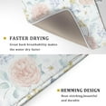 thumbnail image 5 of Flower Dish Drying Mat Kitchen Mats Large 18x24 inch Spring Green Leaf Microfiber Quick Drying Pad Polyester Absorbent Machine Washable Blooming Floral Dish Draining Mats, 5 of 6
