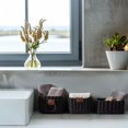 thumbnail image 4 of Small Wicker Baskets for Organizing, Recycled Paper Rope Storage Basket Container Bins for Shelves Bathroom Cupboards Drawer, Decorative Square Basket Organizer Set of 3, 4 of 6