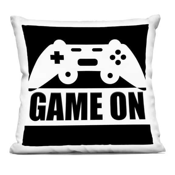Stupell Industries Game On Retro Black & White Decorative Printed Throw Pillow, design by Kim Allen
