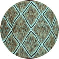 thumbnail image 1 of Ahgly Company Indoor Round Abstract Light Blue Contemporary Area Rugs, 8' Round, 1 of 4