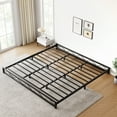 thumbnail image 5 of Yesurprise King Size Metal Platform Bed Frame with Wavy Pattern Steel Slat Support Mattress Foundation and No Box Spring Needed Easy Assembly Black, 5 of 8