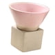 thumbnail image 5 of Taza de té de cerámica, taza de café de cerámica tosca, hecha a mano con soporte de exhibición, té chino Rosa, 5 of 9