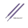 thumbnail image 3 of INSPIRE CHIC Two Color Checkered Flat Shoelaces Plaid Shoe Laces for Sneaker 1 Pair Purple and Black 120cm/47.2", 3 of 4