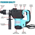 thumbnail image 2 of 1-1/2" SDS Rotary Hammer Drill Set Heavy Duty Demolition Hammer with Drill Bits Chisels Grease for Concrete Wood Steel, 2 of 9