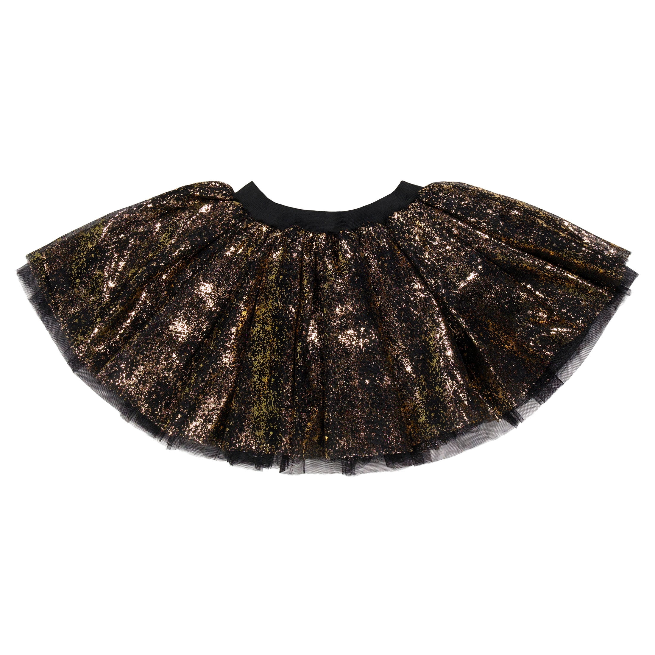 Foil Tutu Costume Accessory for Adults, Black and Gold, S/M, Halloween by Way To Celebrate