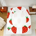 thumbnail image 5 of jejeloiu Cute Strawberry Bed Sheets,Kawaii Fruit King Sheets,Red White Sheet Set For Children,Ultra Soft Home Decor,4 Pieces, 5 of 7