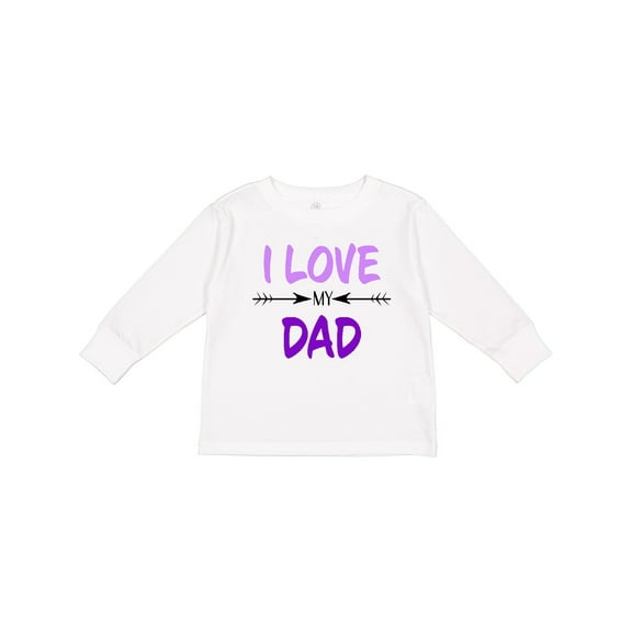Inktastic I Love my Dad Fathers Day Boys or Girls Long Sleeve Toddler T-Shirt