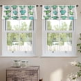 thumbnail image 2 of LALILO Kitchen Curtain Valance Cute Cartoon And Succulents Rod Pocket Window Curtain 52"x 18" Set of 2, 2 of 5