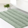 thumbnail image 5 of PrimeBeau Striped Chenille Bath Rugs Super Absorbent Non Skid Floor Mats Set of 2, Sage, 47 x 17 Plus 17 x 24 Inches, 5 of 5