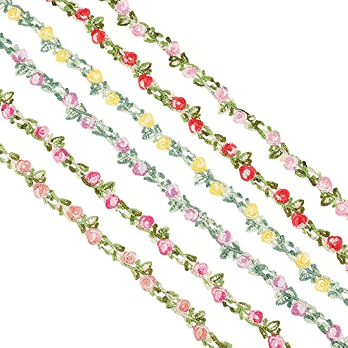 6 Yards Flower Lace Ribbon 6 Colors Floral Lace Trim 20mm Decorating