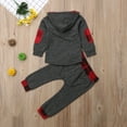 thumbnail image 3 of Kiapeise Toddler Baby Boy Girls Unisex Clothes Warm Hooded Sweatshirt+Pants 2Pcs Outfits, 3 of 8
