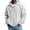 White, variant on Telankuip Waffle Zip up Hoodies for Mens Soft Cozy Solid Color Hooded Sweatshirts Loose Long Sleeve Drop Shoulder Oversized Outwear Jackets with Pockets White XL
