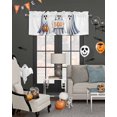 thumbnail image 3 of Halloween Valances for Windows Ghost Boo Window Curtain Rod Pocket Cute Spook Ghost Holiday Window Treatment Decor Valances for Kitchen Living Room Bedroom 42x12in, 3 of 7