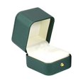 thumbnail image 1 of Caja Anillo Bearachild Vintage Cuero Almacenamiento de joyas hogar verde negruzco, 1 of 6