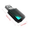 thumbnail image 2 of USB Bluetooth 5.0 Adaptador de audio Auriculares Altavoz Audio Mini transmisor inalámbrico Receptor, Negro Inevent EL5382-02B, 2 of 7