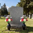 thumbnail image 5 of Memorial Day Cemetery Flowers with Grave Vase Artificial Memorial Flower Bouquets Red Pink Yellow Silk Carnation Spring Floral Arrangement for Gravesites Headstone Outdoor Decor, 5 of 8