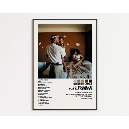 POSTER Kendrick Lamar Cover Poster, Mr Morale & The Big Steppers, Album Wall Print, Tracklist Poster, Cover Art Poster, Hip Hop Poster-NO FRAME
