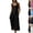 49# Black, variant on Linen Sets for Women 2 Piece Spring Summer Sleeveless Square Neck Tops Wide Leg Capri Pants Set Chic Vacation Outfits Hot Pink L