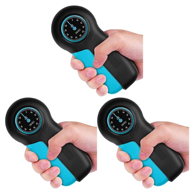 Wosthever Entrenador de fuerza de agarre Equipo de fisioterapia Fortalecedor de entrenamiento Medición de potencia Músculo Fitness Gimnasio No.1 3piezas