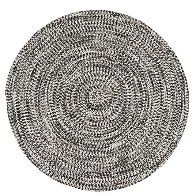 Colonial Mills Tapis KA78R096X096 Kaari Tweed Rond Tressé Tapis Noir Électrique - 8 Pi.