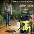 thumbnail image 3 of FOTING 5000 PSI at 3.2 GPM Electric Pressure Washer, with Total Stop System and GFCI protection,Green, 3 of 6