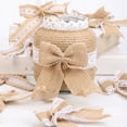 thumbnail image 2 of Natural Burlap Lace Bows 4.3 Inch Rustic Burlap Bows for Christmas Tree Decorations Vintage White Lace Wedding Bows Jute Wreath Bows Gift Bows for Crafts Baby Shower Diaper Cake - 12 Counts, 2 of 5