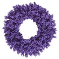 thumbnail image 1 of Vickerman 24" Unlit Flocked Purple Fir Wreath., 1 of 1