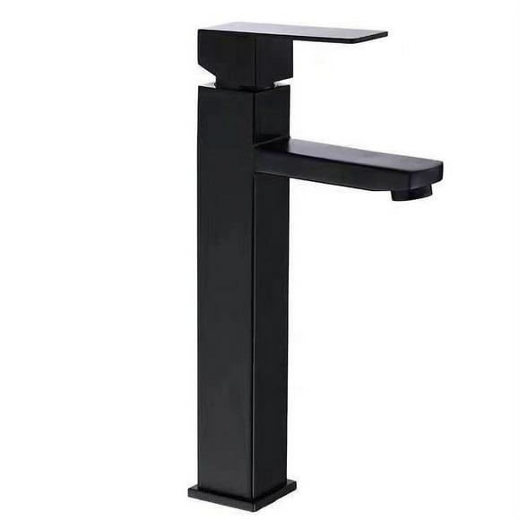 Black Bathroom Faucet Stainless Steel Modern Waterfall Sink Faucet For Home Hotel 2 Hoses
