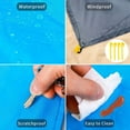 thumbnail image 4 of Syenll Beach Blanket, 83" x 78" Sandproof Beach Mat for 4-7 Adults, Lightweight Picnic Blanket for Travel, Camping, Blue, 4 of 8