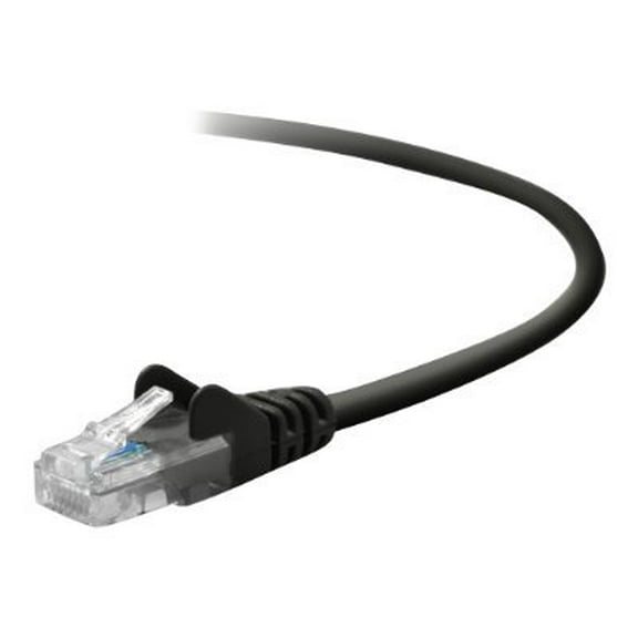 Belkin - Patch cable - TAA Compliant - RJ-45 (M) to RJ-45 (M) - 10 ft - UTP - CAT 5e - molded, snagless, stranded - black