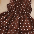 thumbnail image 7 of LYHaoo Polka For Big Girls Waist Tie Strap Summer Dress For Teen Girls，Little Girls Dresses Sizes 2-3 Years Brown, 7 of 7