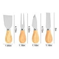 thumbnail image 3 of 1Pc Cheese Knives Set - Knife/Fork/Slicer/Butter Knife - Stainless Steel With Rubber Wood Handle for Charcuterie Board,Cheese Tool Set with Wooden Handles,Charcuterie Board Accessories,B,4.72", 3 of 7