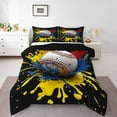 thumbnail image 2 of Erosebridal 3D Baseball Bedding Full Comforter Set, Modern Balls Player Down Comforter, Sports Theme Decor, Reversible, 2 of 7