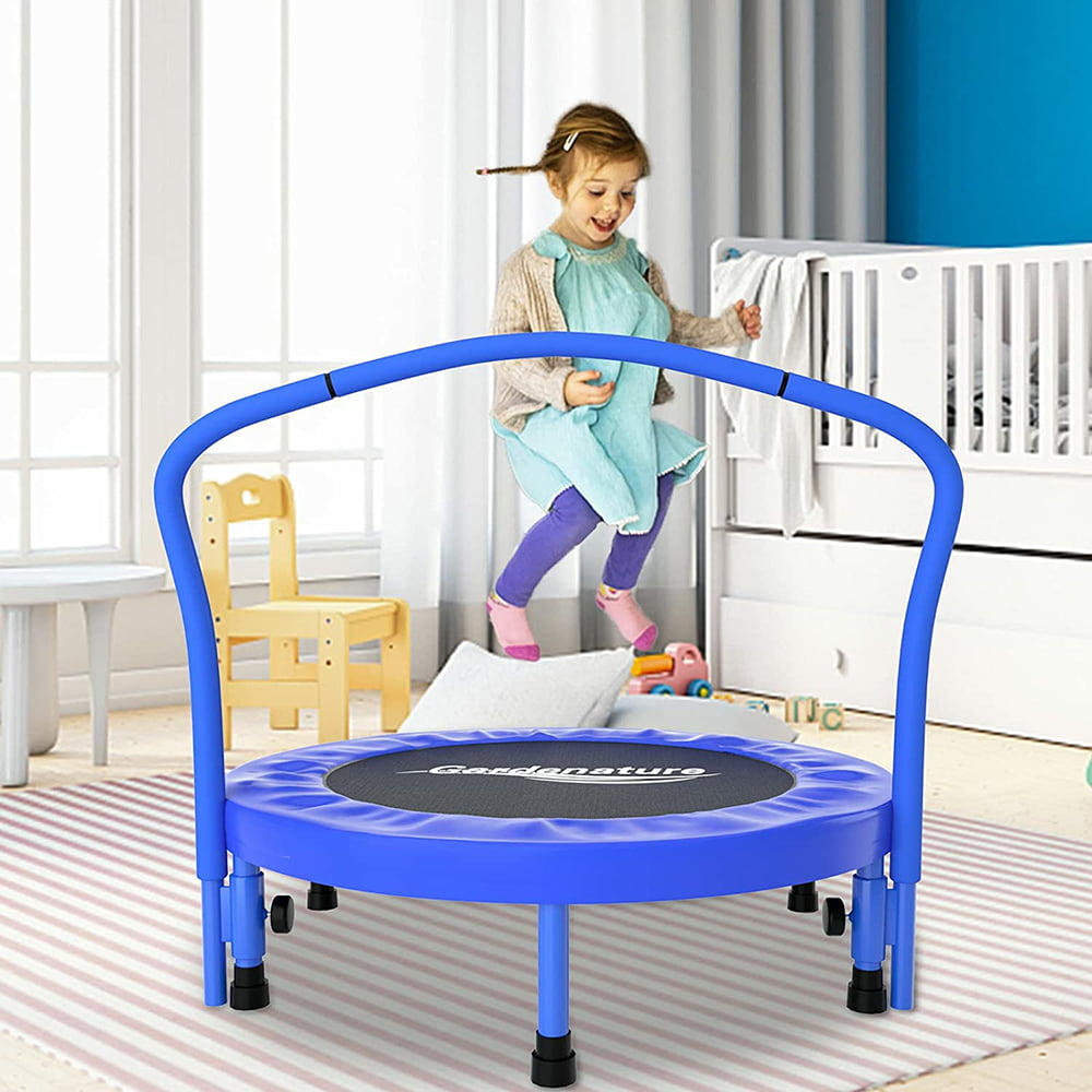 Antologi dansk byrde 36'' Toddler Trampoline With Handle For Kids, Indoor/Garden Jump Safely  Super Safety, Toddlers TrampolineWith Safety Padded Cover - Walmart.com