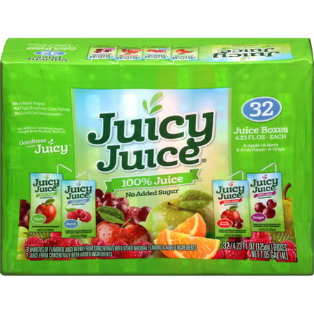 Juicy Juice 100% Juice Variety Pack, 4.23 Fl. Oz., 32