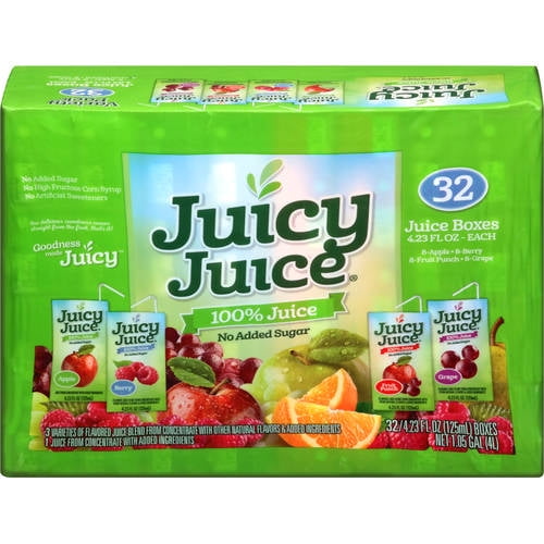 Juicy Juice 100% Juice Variety Pack, 4.23 Fl. Oz., 32 Count